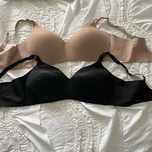 Warner’s Wireless Bras. 40C. One black and one tan.